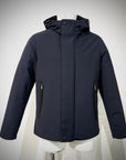 W5-0017 BONDED Parka Tech Corto Cappuccio Blu Man