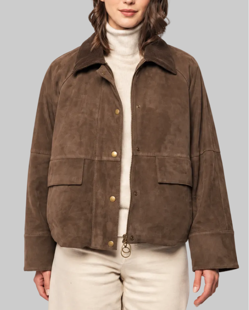 DW6-CAMERON Giacca Suede Mud J27 Woman