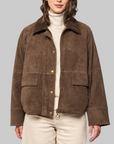 DW6-CAMERON Giacca Suede Mud J27 Woman