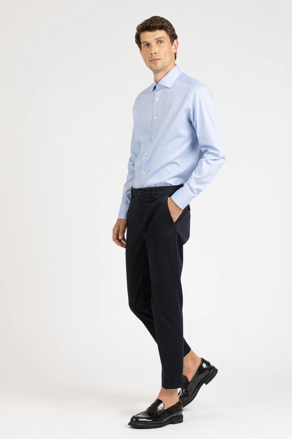 W4-GI0CIR Camicia Regular Giro Inglese Azzurro Man