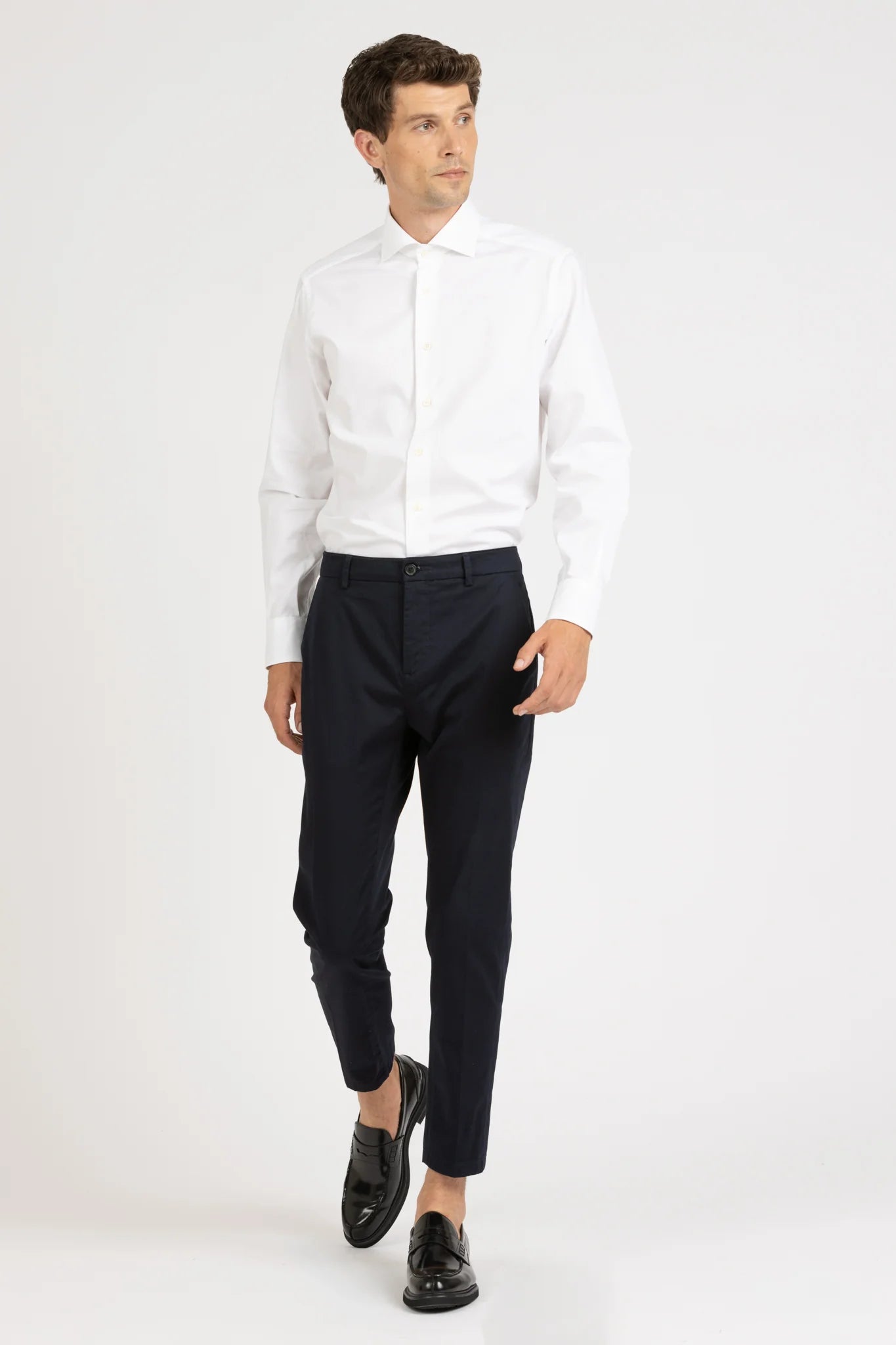 W6-GI0VUR Camicia Comfort Giro Inglese Bianco Man