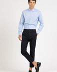 W6-GI0VUR Camicia Comfort Giro Inglese Azzurro Man
