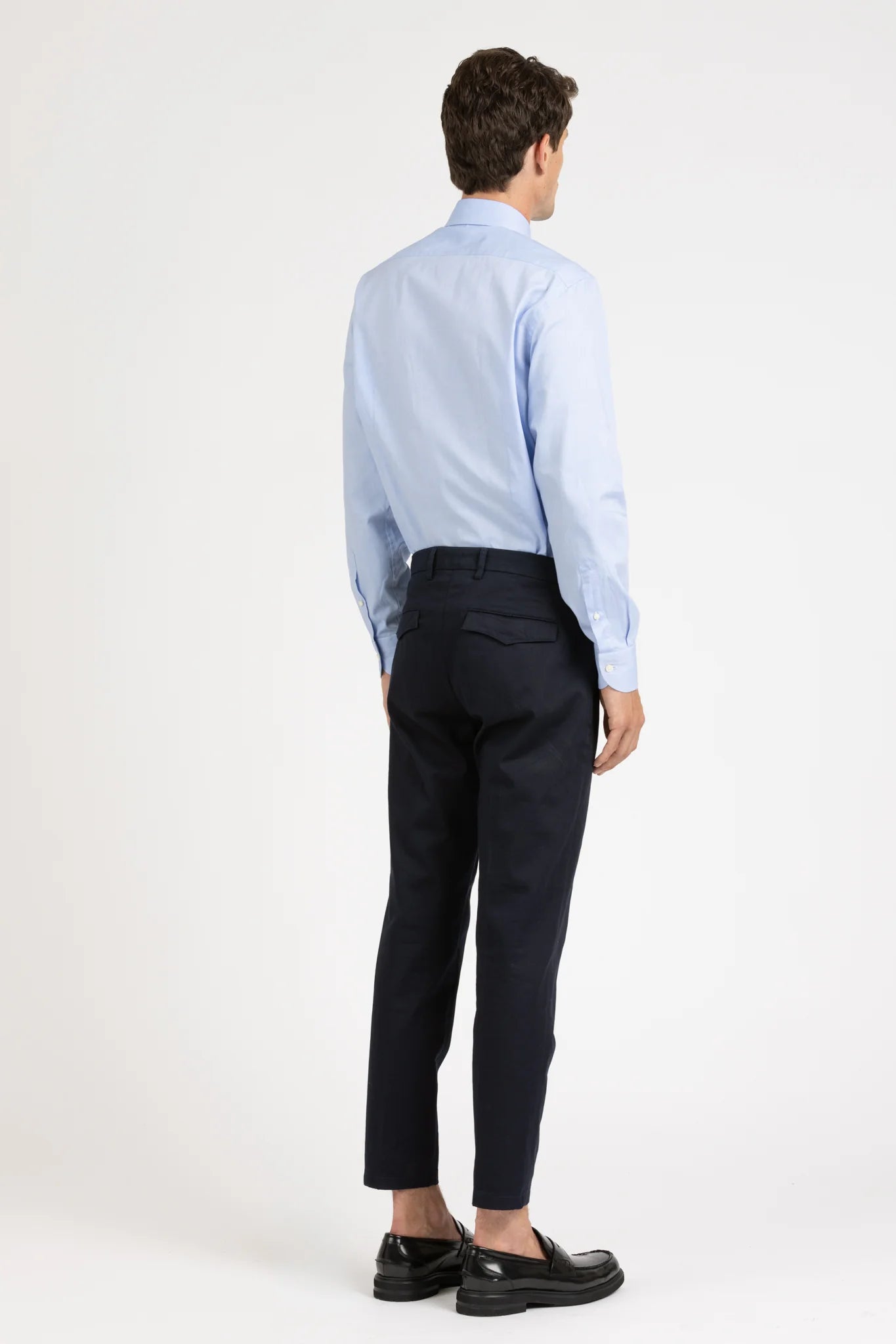 W6-GI0VUR Camicia Comfort Giro Inglese Azzurro Man