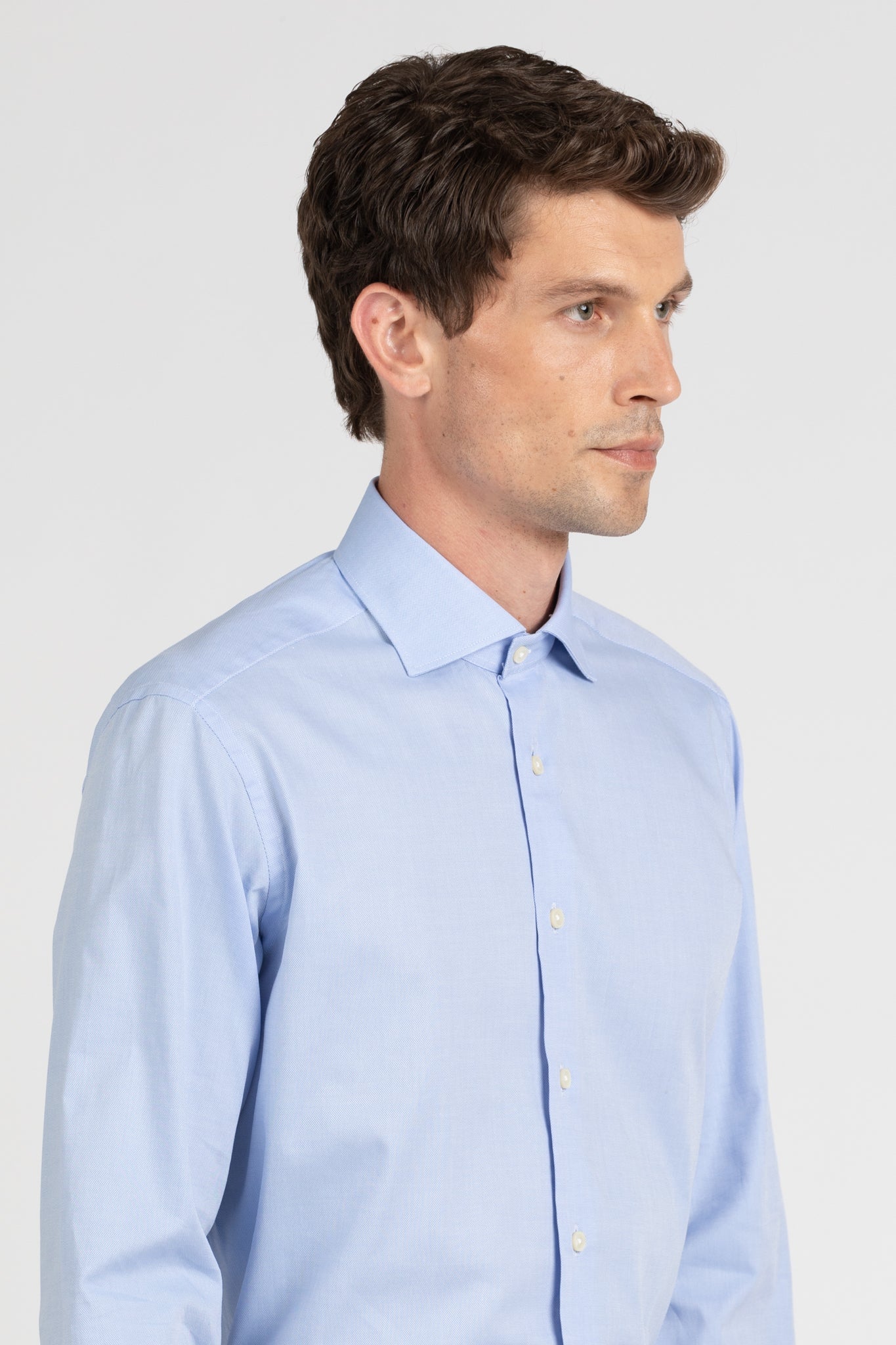 W6-GI0VUR Camicia Comfort Giro Inglese Azzurro Man