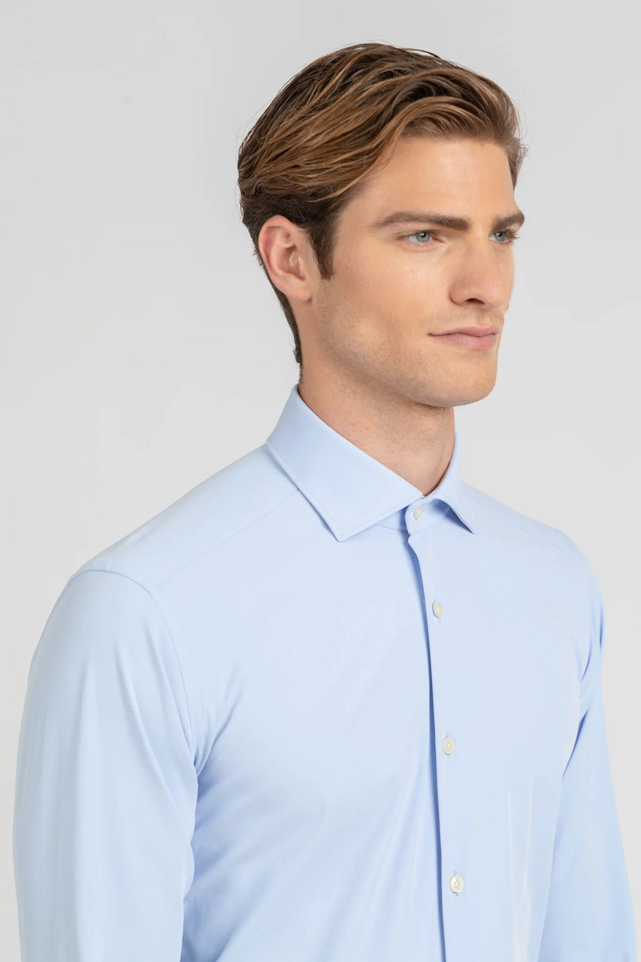 W4-QLCCJE Camicia SkinLike Regular Azzurro Man