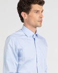 W4-TW0CIR Camicia Regular Twill Azzurro Man