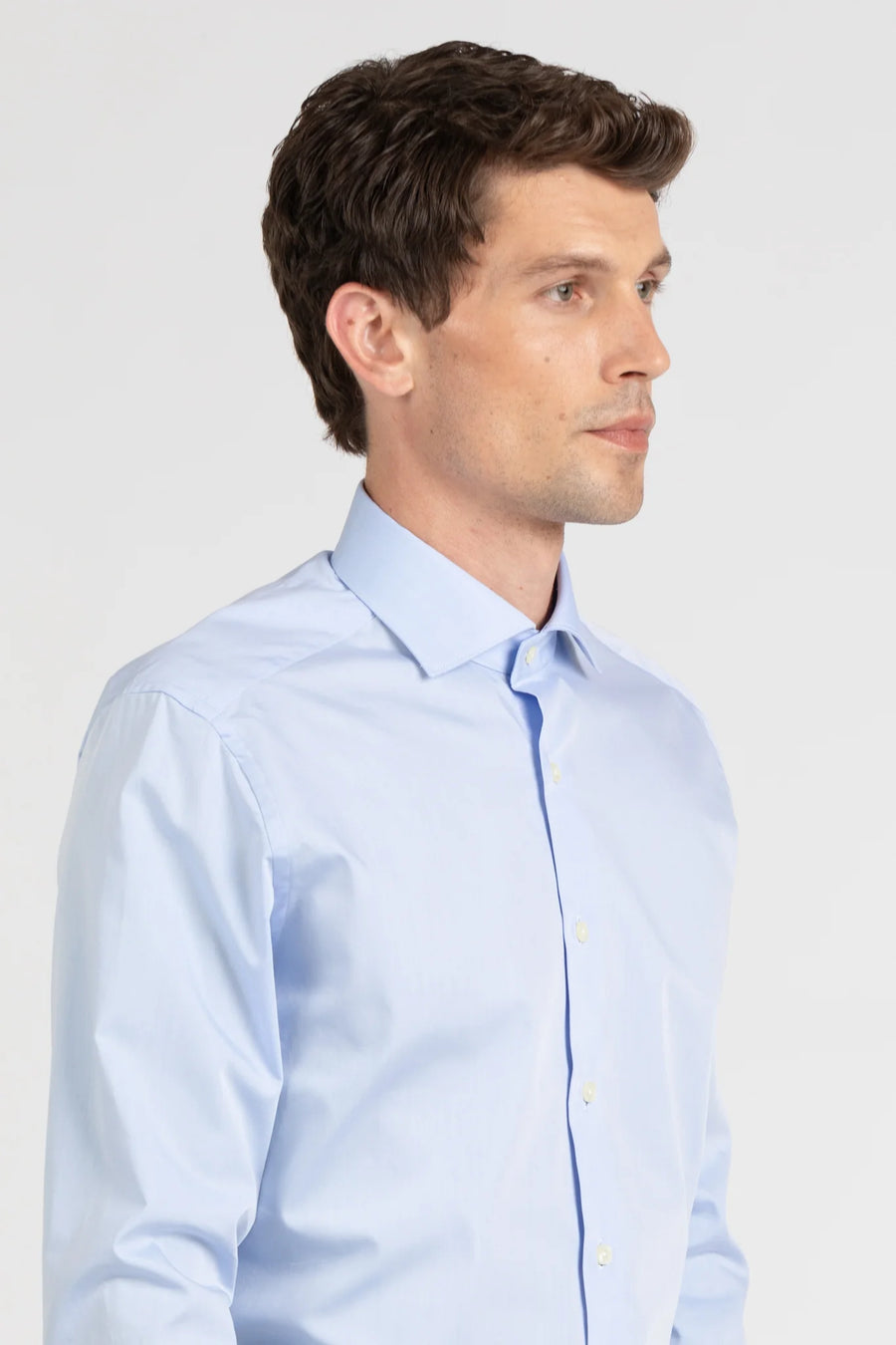 W4-TW0CIR Camicia Regular Twill Azzurro Man