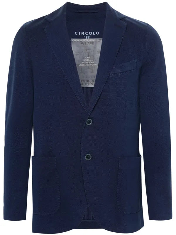 SU4-4253 Giacca Monopetto Oxford Blu Francia Man