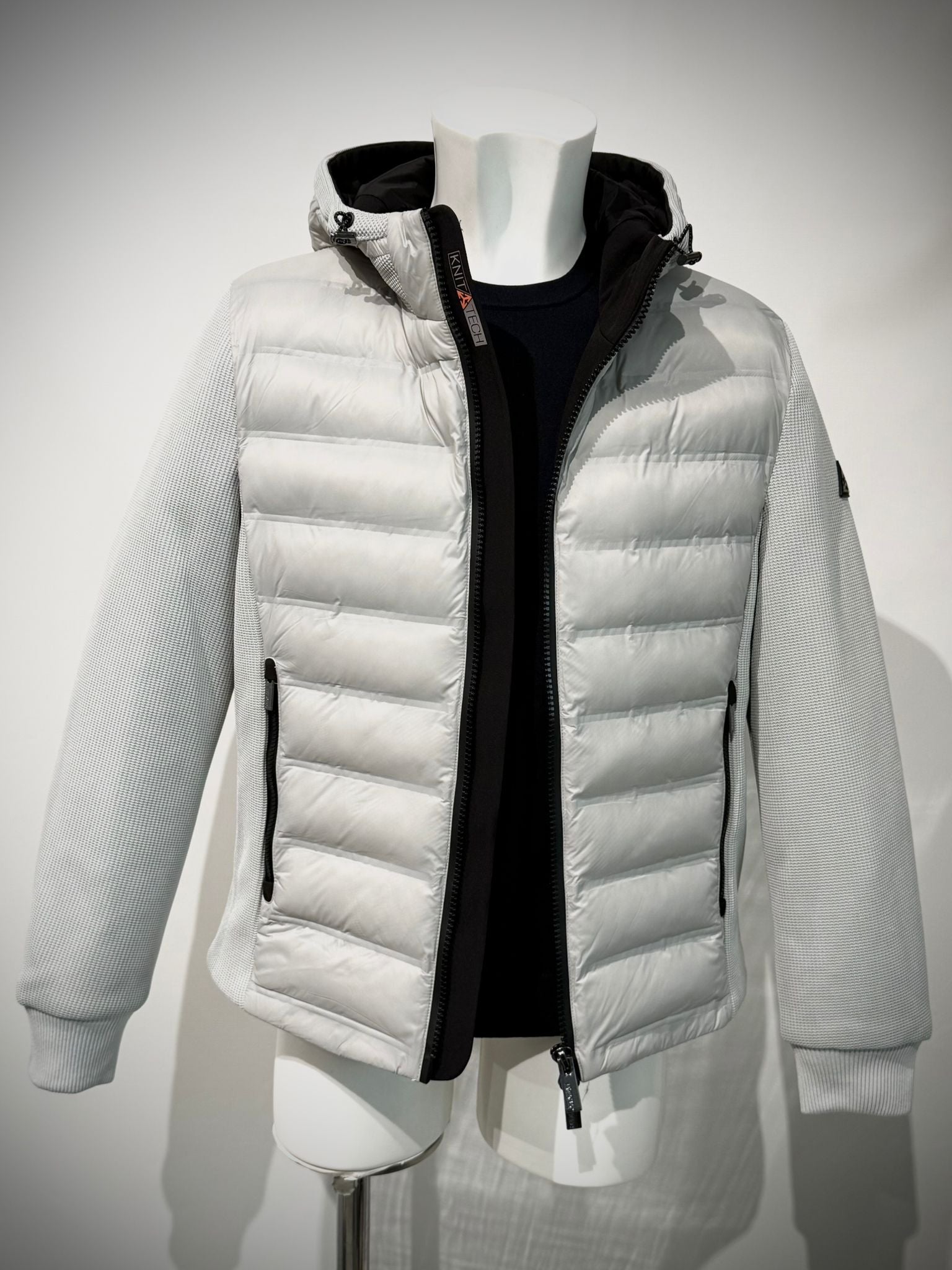 W5-0041 MESH Piumino Ibrido Cappuccio Mastice Man