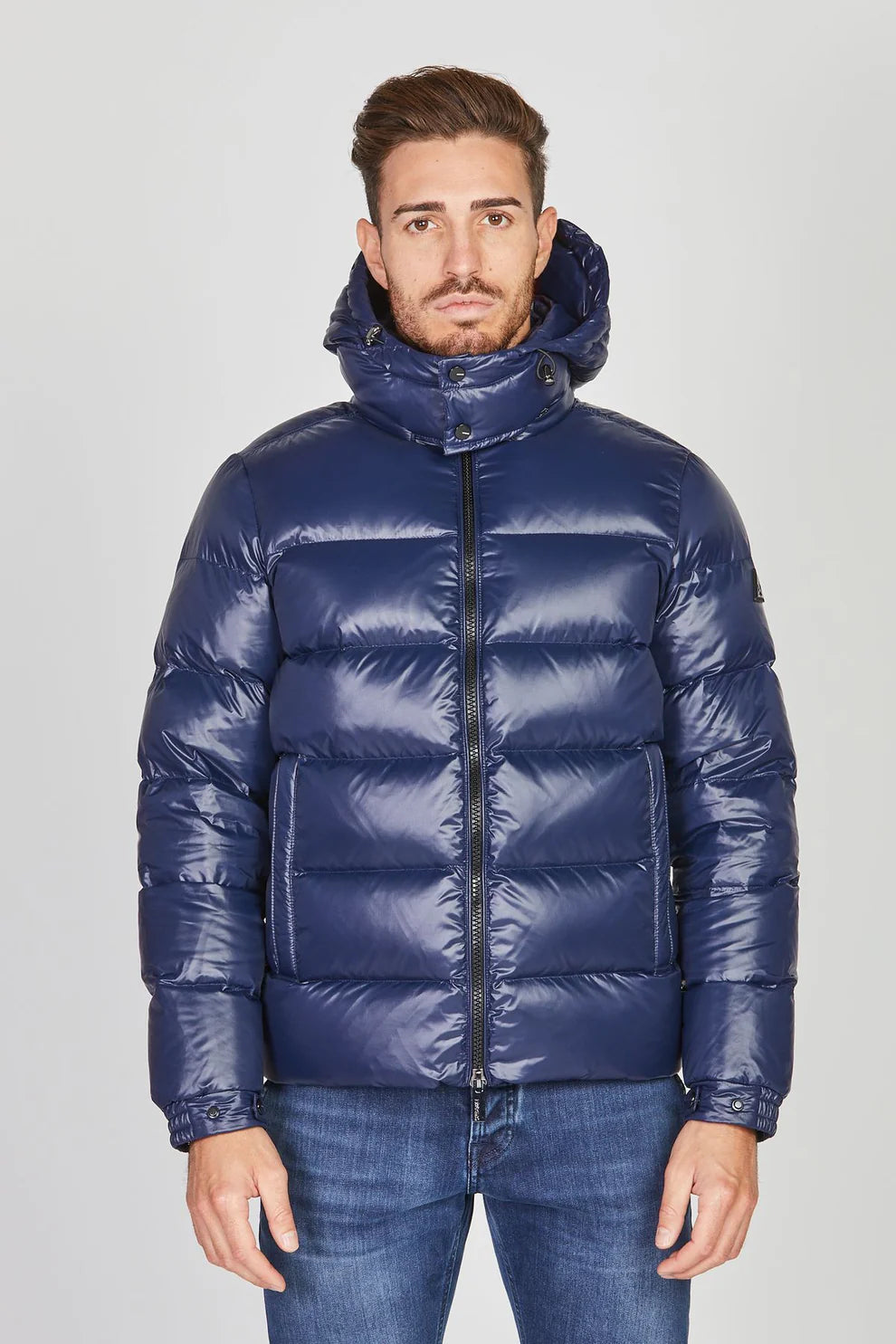 W4-4035 GLACIER Piumino Ultrapuffer Cappuccio Blue Man