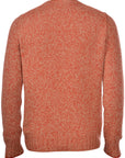 W3-10158 Maglia Girocollo Moulinè Arancione/Beige Man