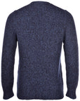 W3-10158 Maglia Girocollo Moulinè Blu/Azzurro Man