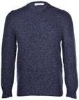 W3-10158 Maglia Girocollo Moulinè Blu/Azzurro Man