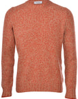 W3-10158 Maglia Girocollo Moulinè Arancione/Beige Man