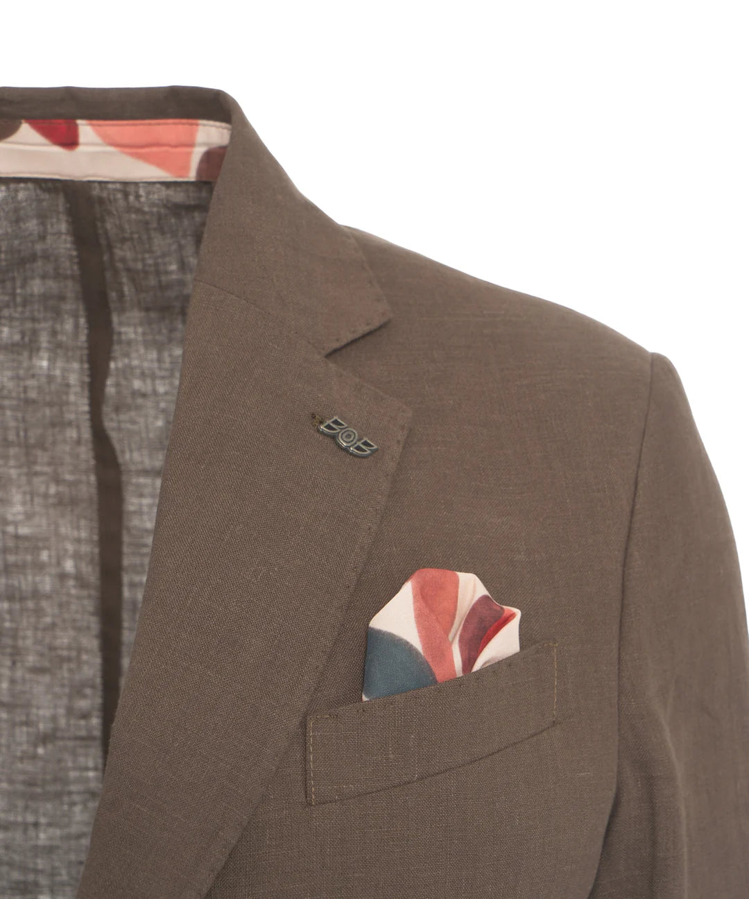 S5-SUIT403 Abito Monopetto In Lino Cioccolato Man