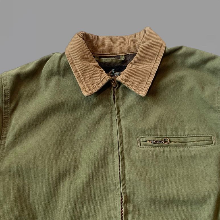 UW4- Trucker Jacket Canvas Plain Army Man