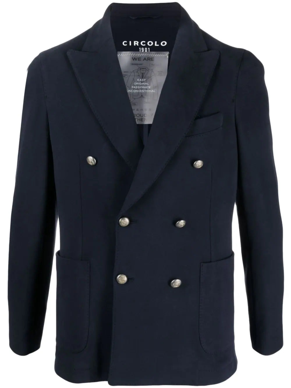 WU3-4008-3582 Giacca Doppiopetto Blu Man