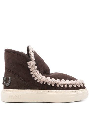 W-Eskimo Sneaker Glitter Logo Mocha