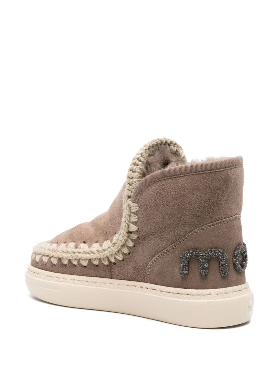 W-Eskimo Sneaker Glitter Logo Camel