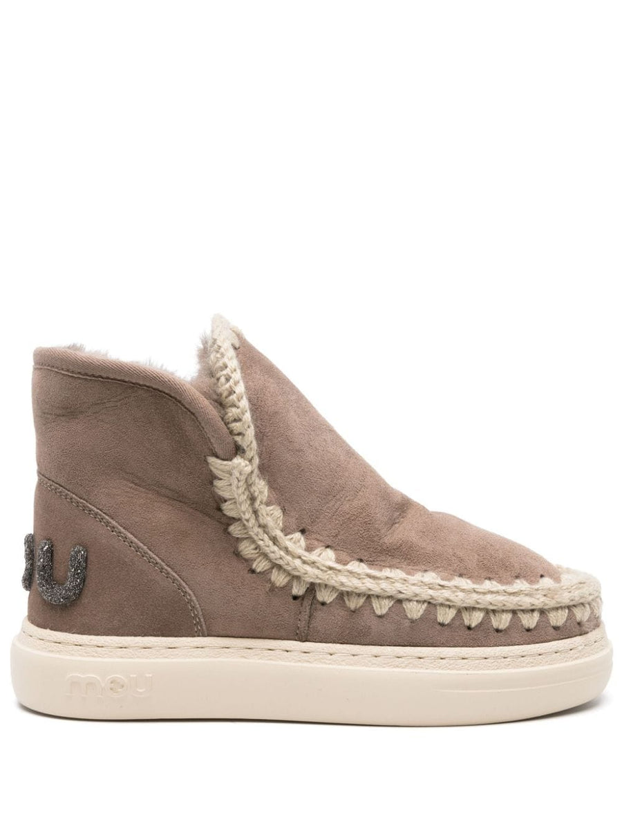 W-Eskimo Sneaker Glitter Logo Camel