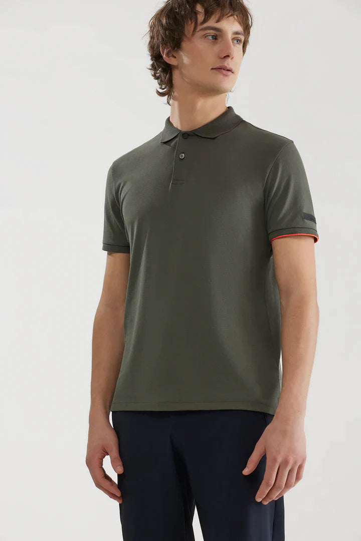 US3-139 Polo Macro Military Green Man