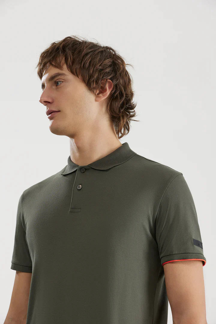 US3-139 Polo Macro Military Green Man