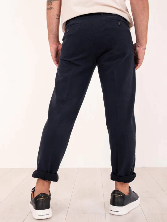 WU3-4009-3583 Pantalone Coulisse Blu Touch Man