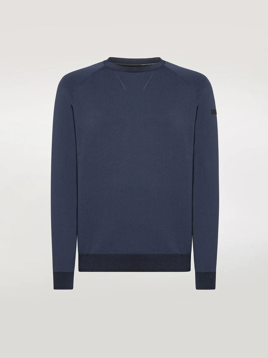 US4-102 Girocollo Amos Blue/Black Man