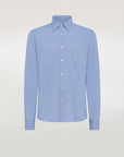 US4-253 Camicia Oxford Jacquard Royal Man