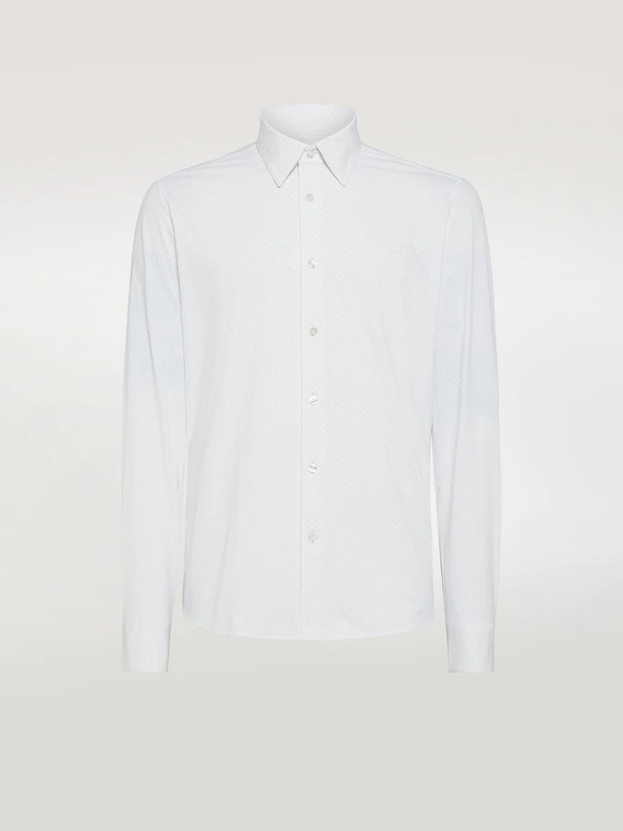 US4-261 Camicia Microfantasia Bianco Man