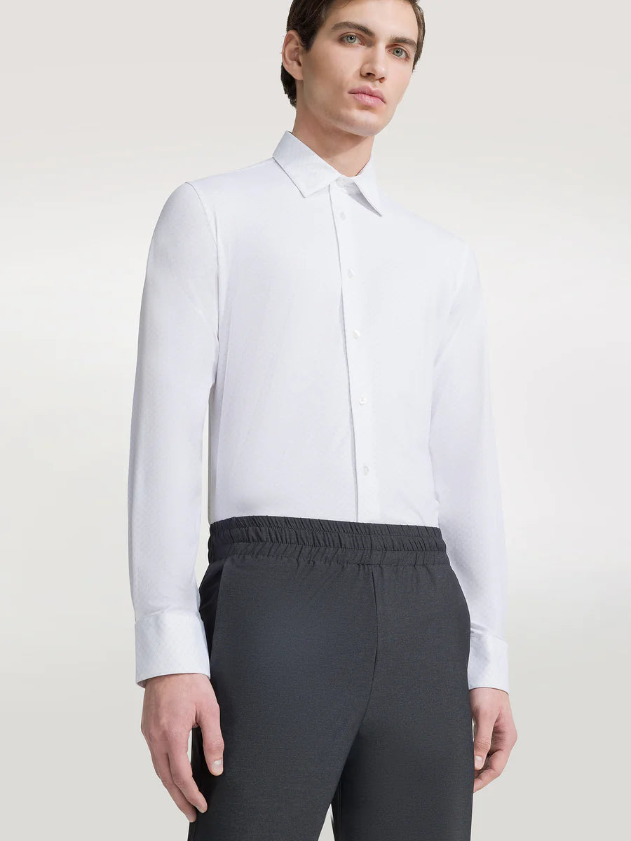 US4-261 Camicia Microfantasia Bianco Man