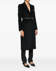 W4-2O0166 Cappotto con Zip Nero