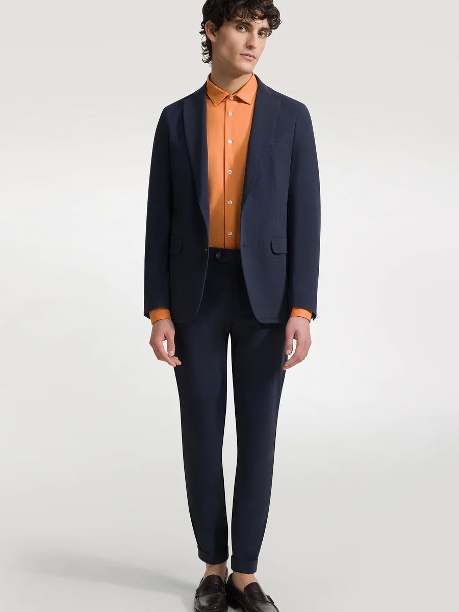 US4-318 Pantalone Micro Chino Blu61C Man