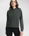 DS4-650 Summer Hood Fleece Verde Salvia Woman