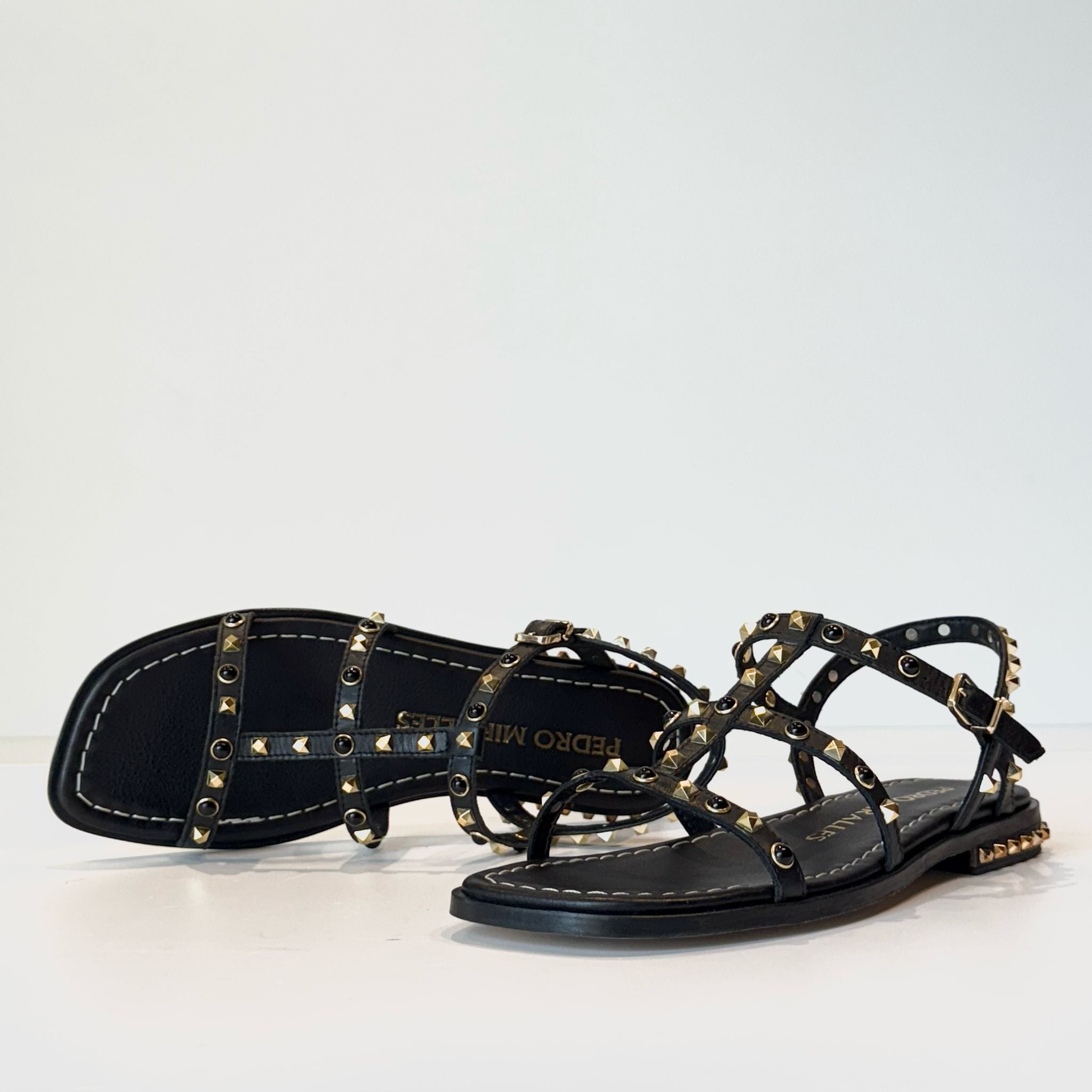 S5-17036 Sandalo Borchie Nero