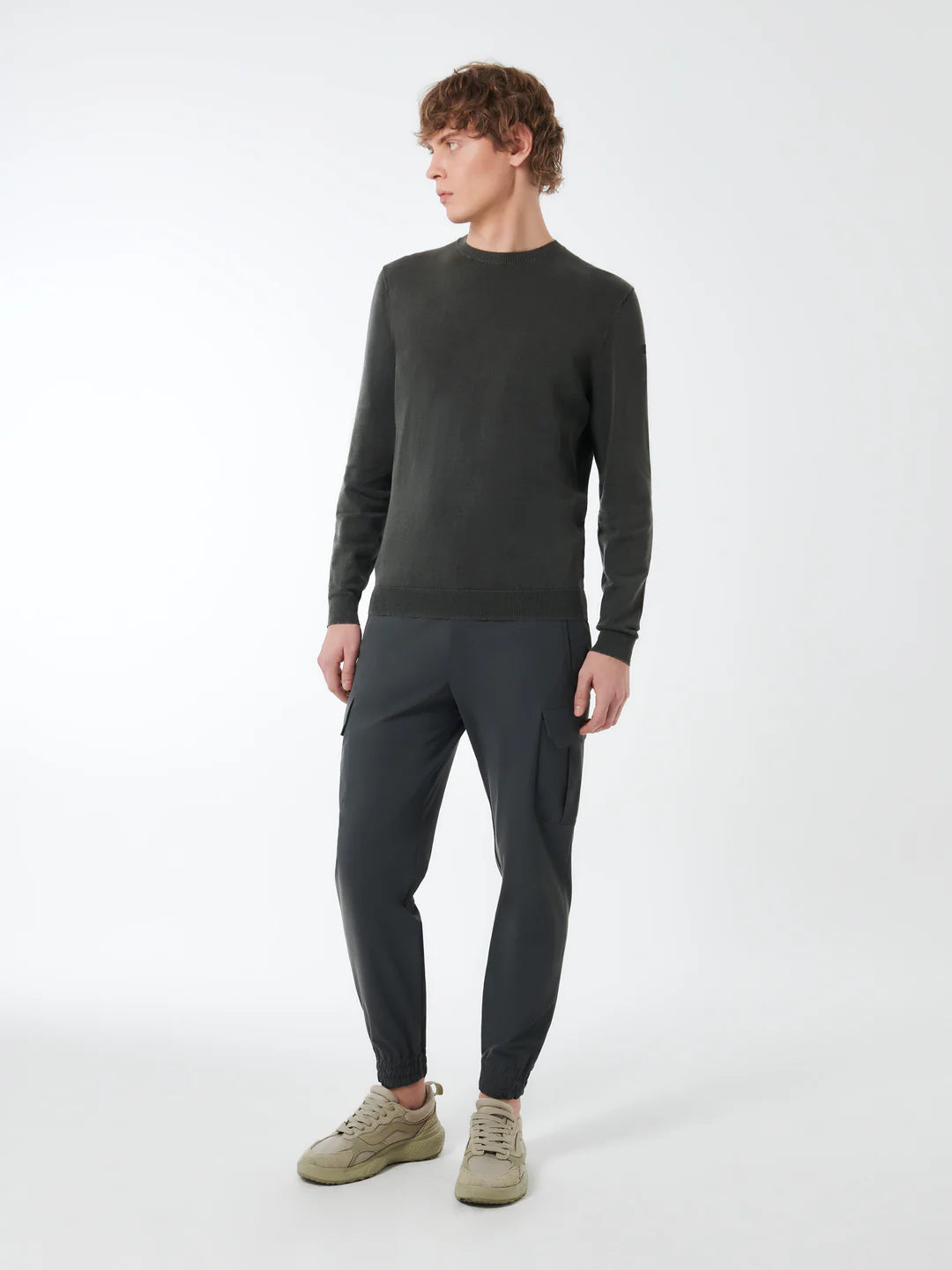 US5-103 Techno Wash Round 16 Knit Ultramarine Blue Man