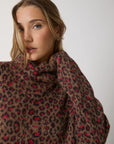 W5-13001 Abito in Filato Alpaca Stampa Animalier