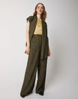 W5-25013 Pantalone Con Pinces Nero Evo