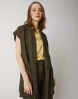 W5-35012 Gilet in Tessuto Lungo Nero Evo
