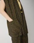 W5-35012 Gilet in Tessuto Lungo Nero Evo