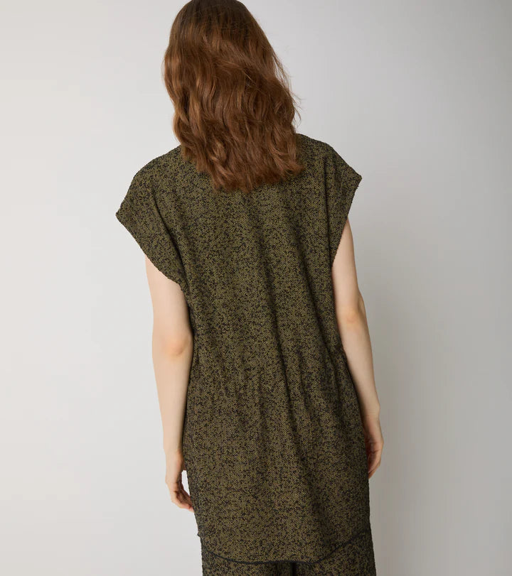 W5-35012 Gilet in Tessuto Lungo Nero Evo