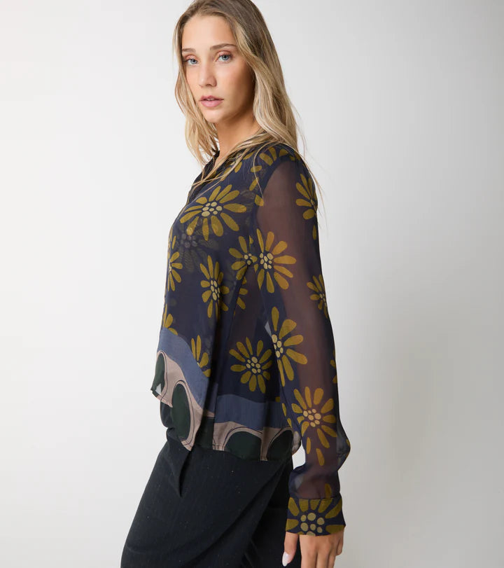 W5-45029 Blusa Seta Stampata