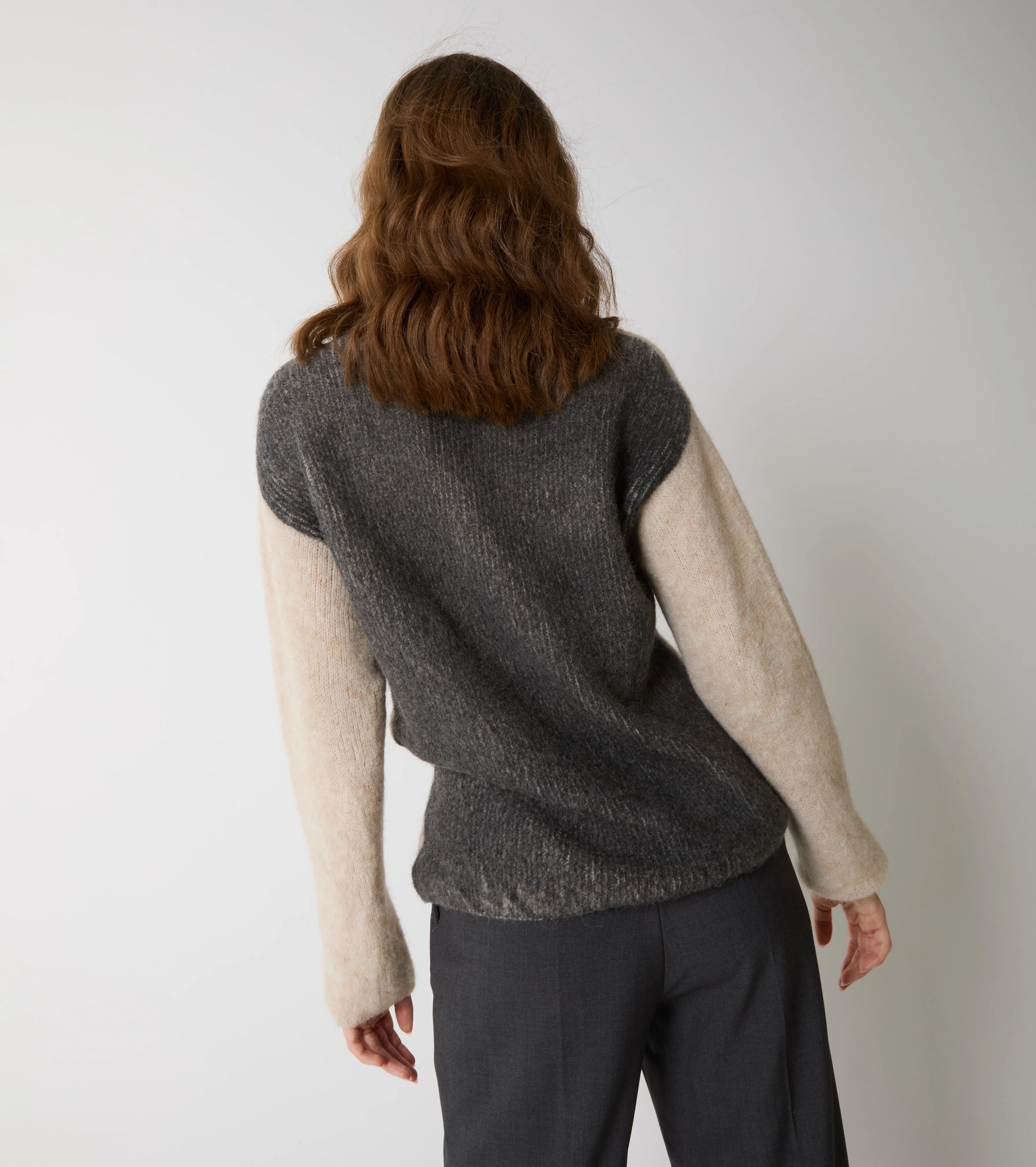 W5-53020 Maglia Dolcevita in Lana e Alpaca con Fiori