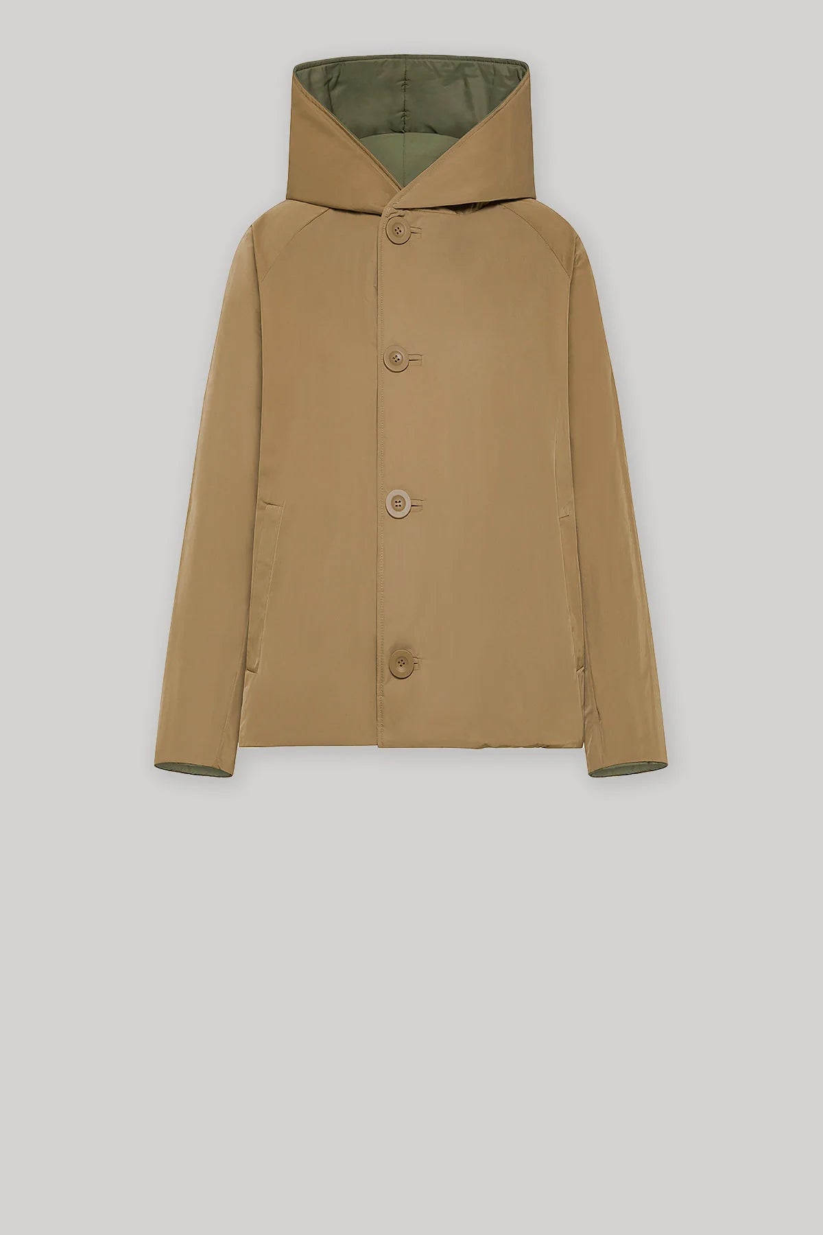 W5-9006 Giacca Nylon Reversibile Militare/Cammello 7714