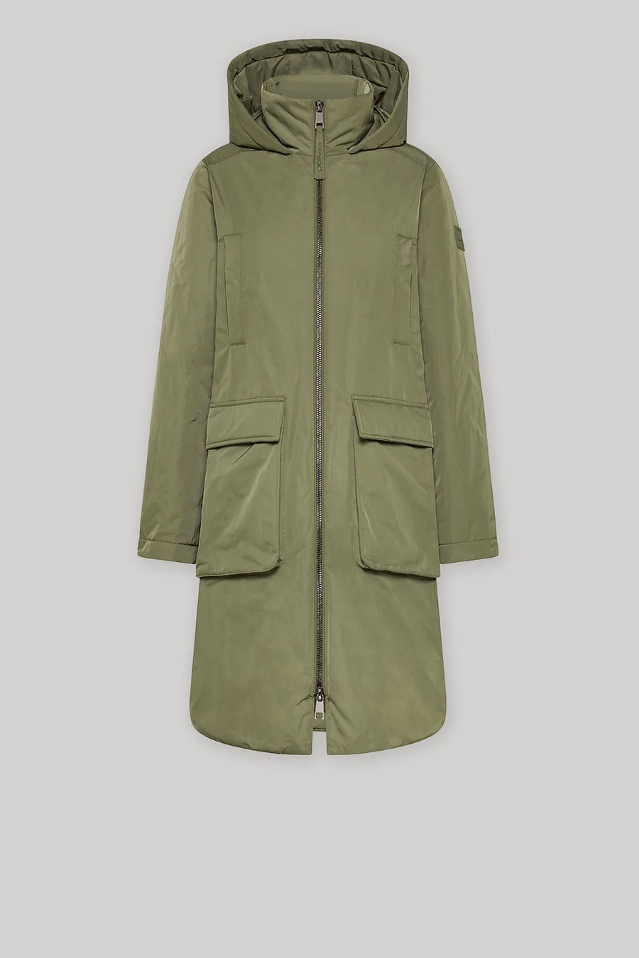 W5-9312 Giacca Lunga Nylon Verde Militare 0779