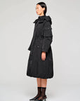 W5-9315 Giacca Lunga Nylon Nero 0990