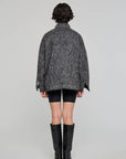 W5-9317 Giacca Corta Wool Black/Grey 0923