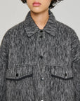 W5-9317 Giacca Corta Wool Black/Grey 0923