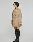 W5-9322 Trench Corto Cammello 0145