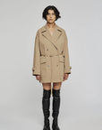W5-9322 Trench Corto Cammello 0145